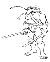 een kleurplaat van teenage mutant ninja turtles
